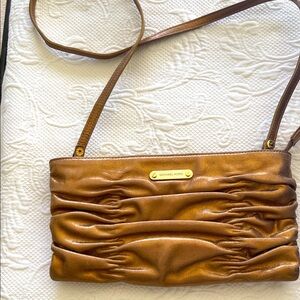 Michael Kors Tan Gathered Leather Shoulder Bag